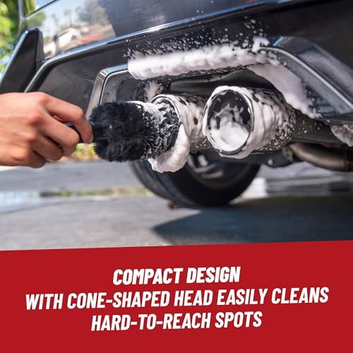 Chemical Guys Wheel and Rim Cleaning Brush Gerbil - Soft Natural Bristle Detailing Tool for Tires, Exhausts & Delicate Surfaces - Wheel Cleaner Brush to Safely Clean Brake Dust, Grime and Dirt, 1 Pack