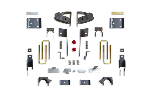 Part# 201940MR MAX TRAC SUSPENSION'S is A 4" Height Rear Box KIT Including FLIP KIT, Hangers, Shackles, Bump Stops, Shock Extenders & Sensor PROVISIONS