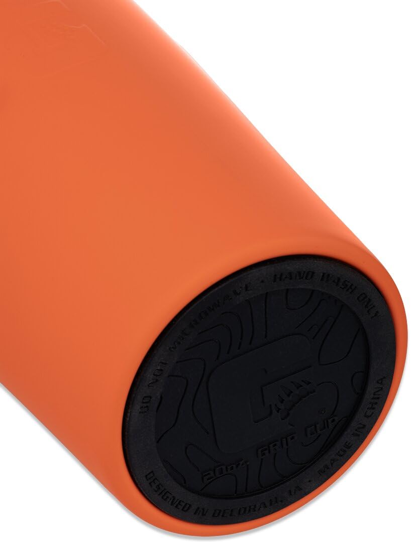 20 oz Grizzly Grip Cup with Mag Lid | Vacuum Insulated | For Coffee Car Travel Beach Camping Hiking Hunting Fishing | Blaze Orange