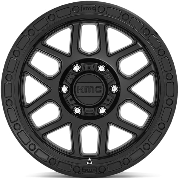 KMC Wheels 18X9 MESA 6X5.55.71 18mm SATIN BLACK WITH GLOSS BLACK LIP - KM54489068718