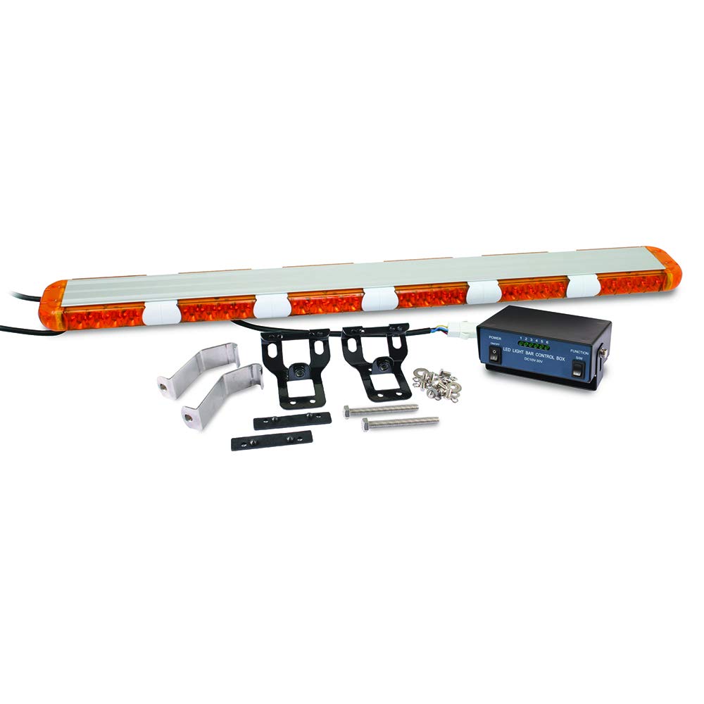 Custer 34" STR-56 LED Strobe Light Bar, 56 Amber 1W LED, 864mm, 12V, Bracket Mount