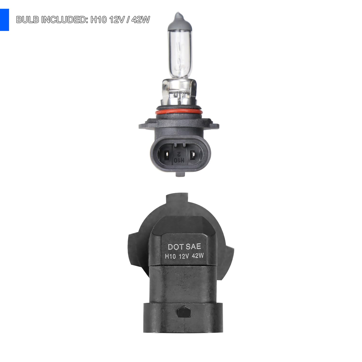 Bumper Fog Lights Spec-D Tuning + Bulbs + Switch Compatible with 2011-2014 Ford F150 L+R Pair Assembly