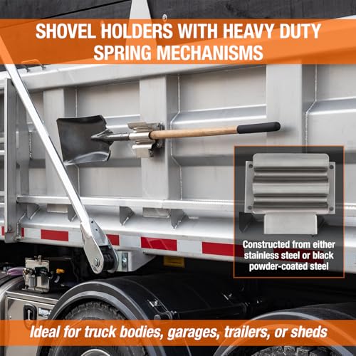Buyers Products Hand Tool Rack SH675SS Holder for Enclosed Municipal Landscaping or Dump Truck Trailers & Garage or Shed Walls, Holds Hand Tools Great for Shovels, Rakes, Hoes, Heavy Duty