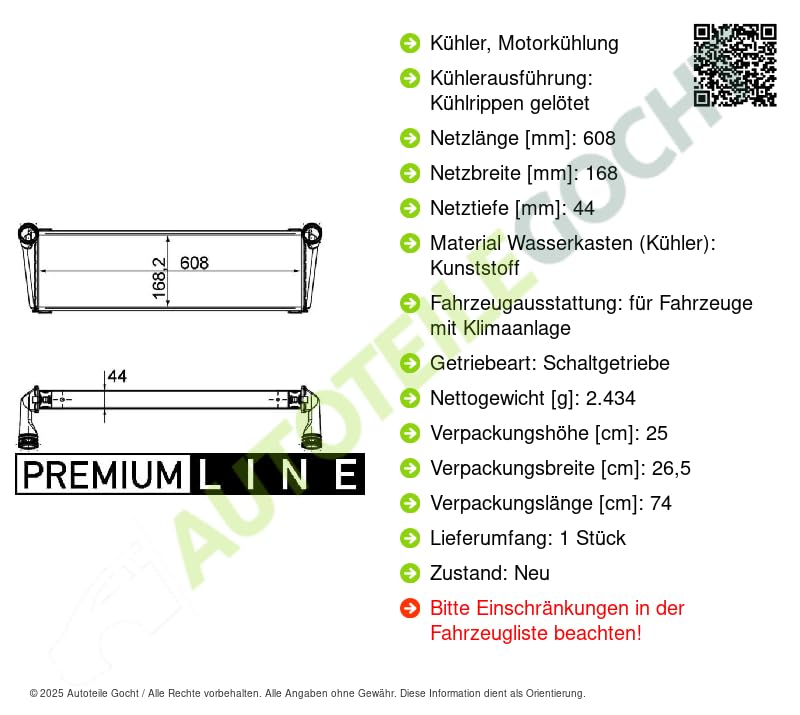 Radiator BEHR CR1195000P