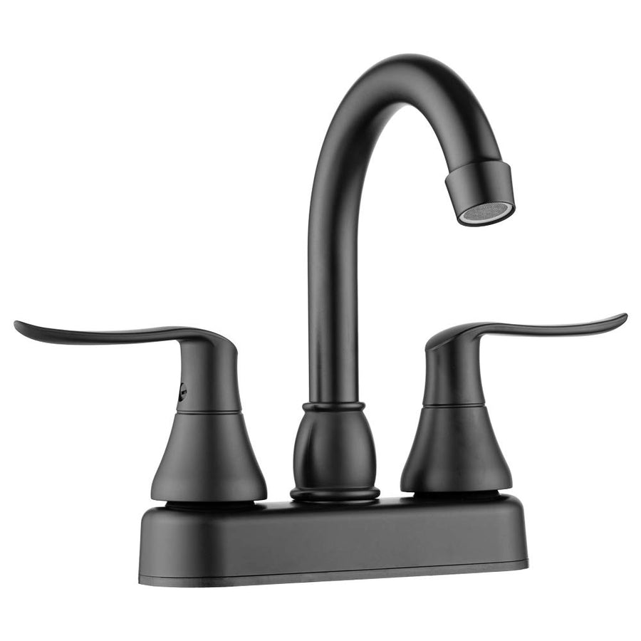 RV Swivel Bar Faucet Dura Faucet (DF-PB155LH-MB) with Classical Levers - Matte Black