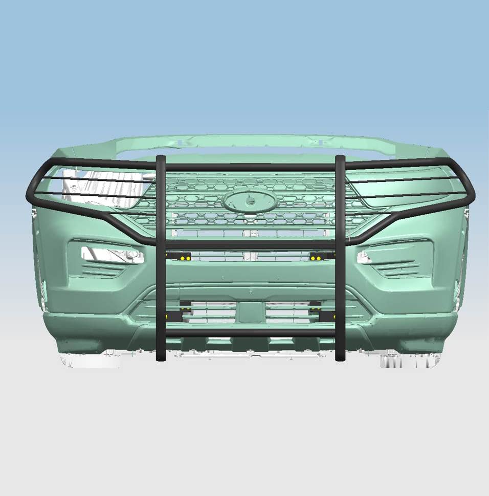 Bumper Guard Black Horse Grille brush Modular Compatible with 2020-2024 Ford Explorer-17FJ31MA