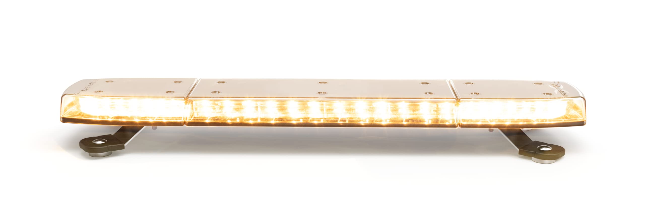 ECCO 24 Inch LED Light Bar Single Row Flood Beam Amber Magnet Mount 79W Off Road Lights for Trucks Commercial Vehicles, 5 Year Warranty