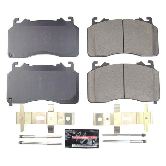 Power Stop Z23-2267 Z23 Evolution Sport Carbon Fiber Infused Ceramic Brake Pads with Hardware For Ford Mustang 2020-2022 [Model Specific]
