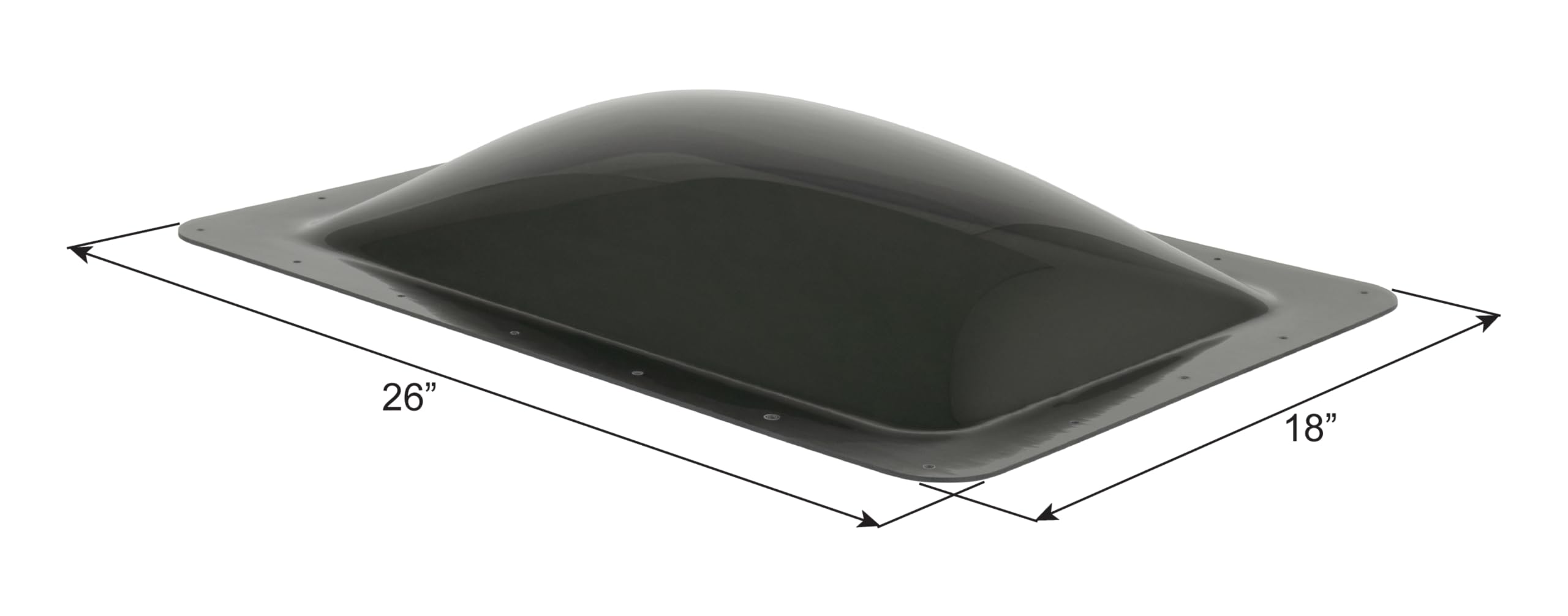 SL1422DS ICON RV Skylight - Dark Smoke, Fits 14"x22" Openings, 16"x26" Overall, Outer Dome Skylight Covering Replacement for RV, Camper, Motorhome, or Trailer, UV Protected & Impact Resistant