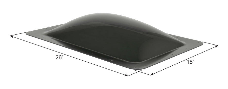 SL1422DS ICON RV Skylight - Dark Smoke, Fits 14"x22" Openings, 16"x26" Overall, Outer Dome Skylight Covering Replacement for RV, Camper, Motorhome, or Trailer, UV Protected & Impact Resistant