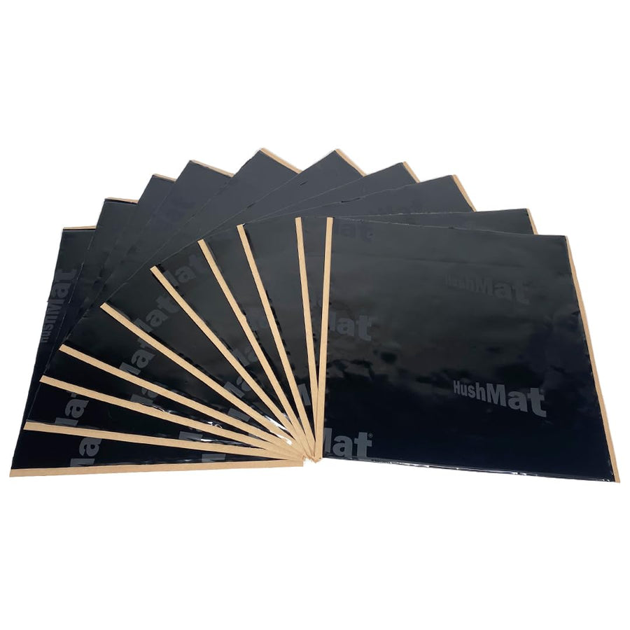 HushMat Door Kit 10201 - 10 Sheets of 12" x 12" Black Ultra Sound Deadening & Thermal Insulation - 10 Sq. Ft.