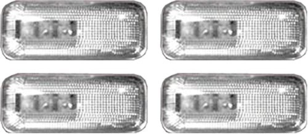264131CL Recon LED Fender Lights 2002-2007 Dodge RAM Dually (4-Piece Set) - Clear Lens with Chrome Trim