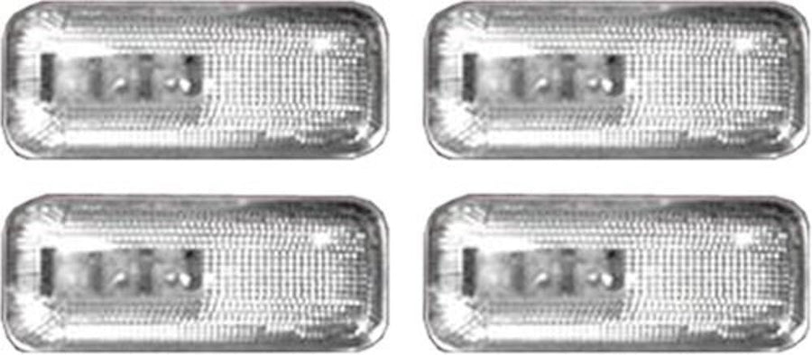 264131CL Recon LED Fender Lights 2002-2007 Dodge RAM Dually (4-Piece Set) - Clear Lens with Chrome Trim