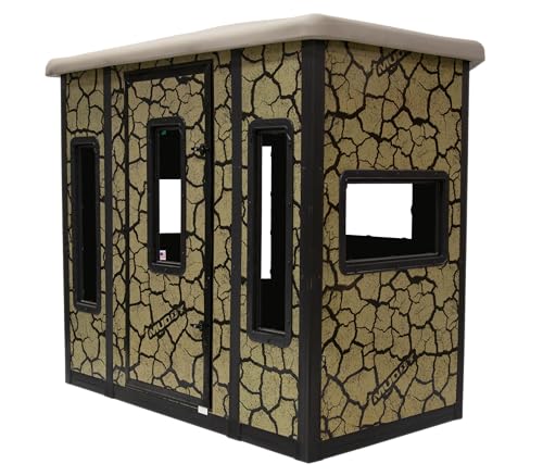 Penthouse Muddy Box Blind, Steel Wall Construction, Cracked Mud Camo