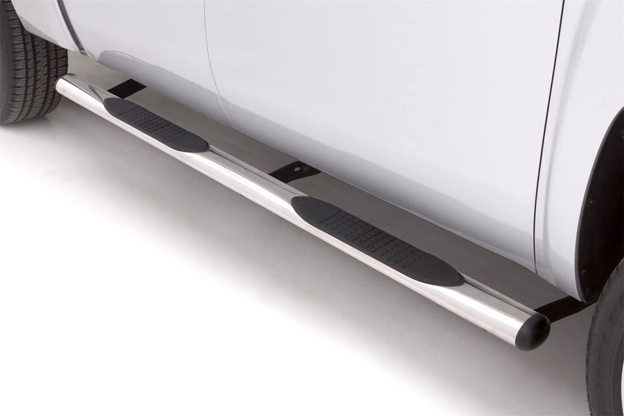 Lund RealTruck 23578176 Polished Stainless Steel 4" Oval Straight Nerf Bars for 2005-2018 Nissan Frontier Crew Cab