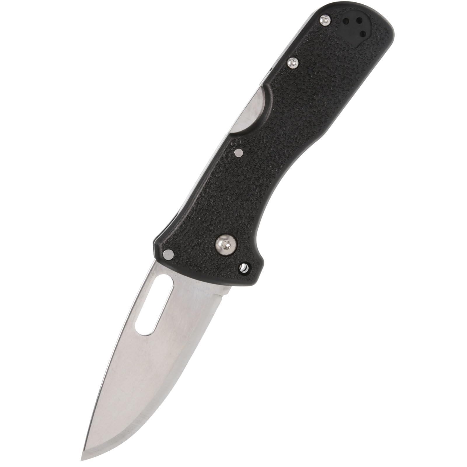 Cold Steel Durable Click N Cut Folder Hiking & Hunting Steel 5 Oz Compact 7" Long Folding Knife with Strong Lock & 2 Interchangeable Blades - Boxed Package