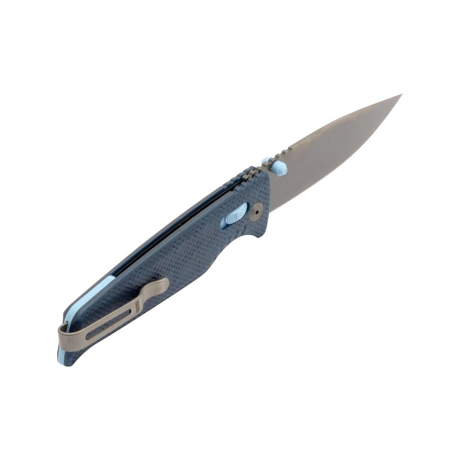 SOG Superlight Altair XR Compact Outdoor CRYO 154cm Steel Folding Knife | Lanyard Loop, Pocket Clip & XR Lock, Squid Ink