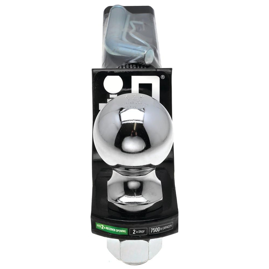 Trailer Hitch Ball Mount Starter Kit Draw-Tite 40058, Fits 2 Inch Square Receiver, 2 Inch Drop, 7,500 lbs. Capacity, Includes 2-5/16 Inch Trailer Ball and Pin & Clip, Black