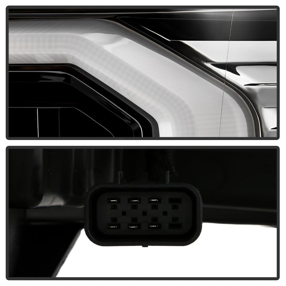 Chevy Silverado Spyder (xTune) 07-13 1500~3500 HD LED DRL Signal/Halogen Projector Headlights - Low Beam-H1(Included) ; High Beam-H1(Included) ; Signal-LED - Chrome