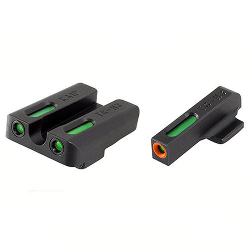 TRUGLO Handgun TFX PRO Sight | Compact Snag-Free Durable Shock-Resistant Glowing Tritium & Fiber-Optic Xtreme Night Sight with High Contrast Orange Front Ring, Compatible with Kahr Handguns
