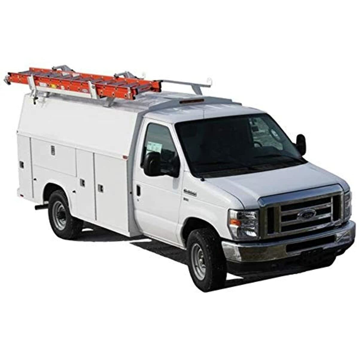 Covered Single Low Roof Service Body Drop Down Ladder Rack