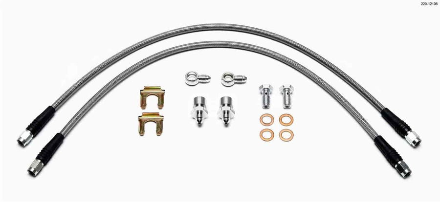 22" Flexline Kit, D52 Caliper w/Banjo 10mm -3/8-24 Chassis