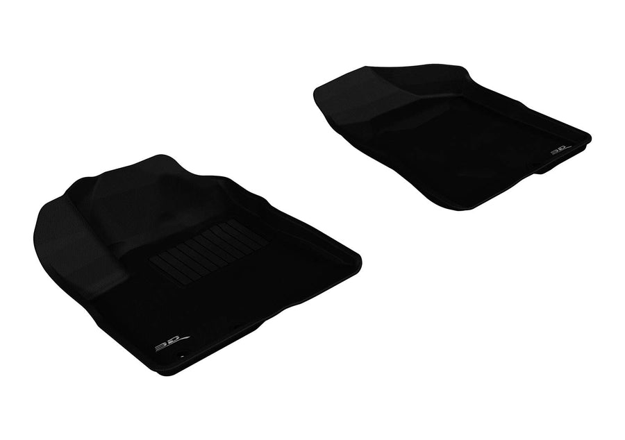 Kagu 3D MAXpider Custom Fit Floor Mat (Black) Compatible with Kia Sorento 7-Seats 2011-2013 - Front Row
