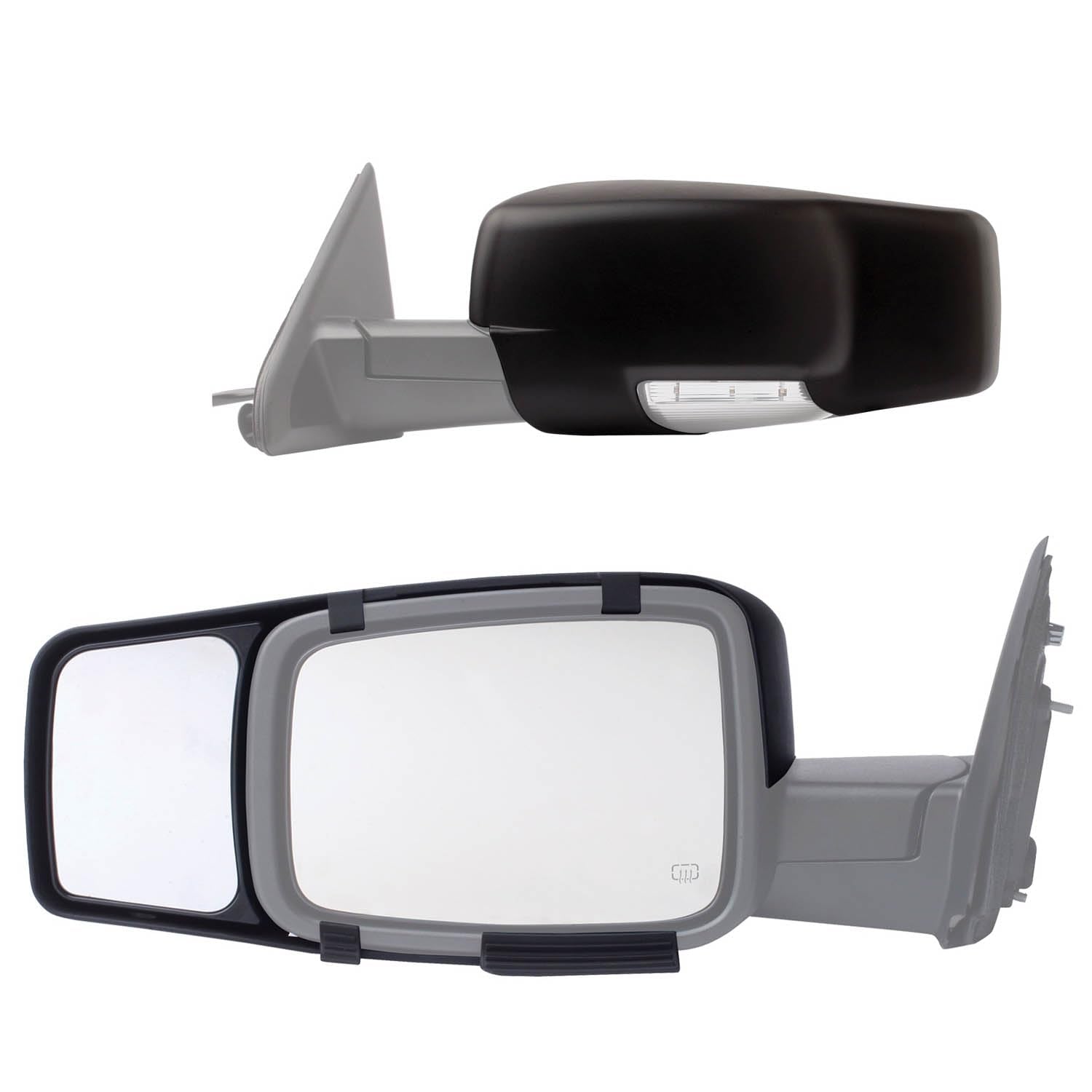 K SOURCE 80710 Snap & Zap Custom Fit Towing Mirror for 2009-2023 Ram Pick-Up 1500, 2010-2022 Ram Pick-Up 2500, 3500, Patented