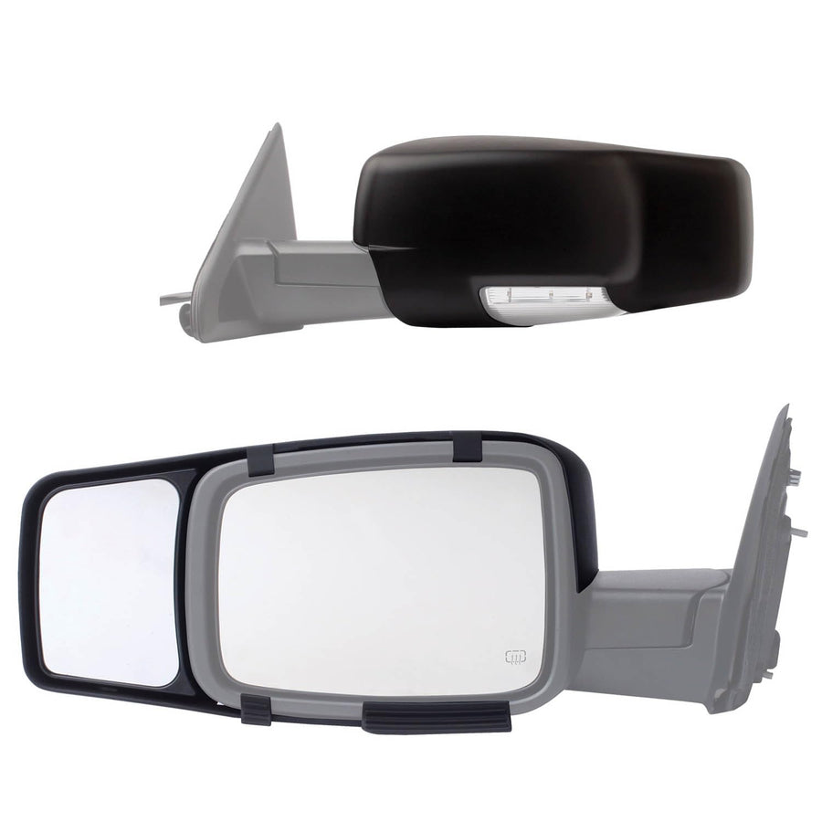 K SOURCE 80710 Snap & Zap Custom Fit Towing Mirror for 2009-2023 Ram Pick-Up 1500, 2010-2022 Ram Pick-Up 2500, 3500, Patented