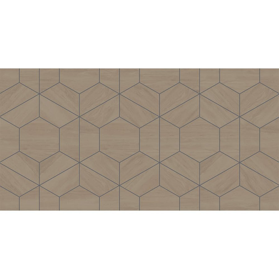 494039 Genesis Products Revive Backsplash - 18" x 24", Wooden Oak Hexagon
