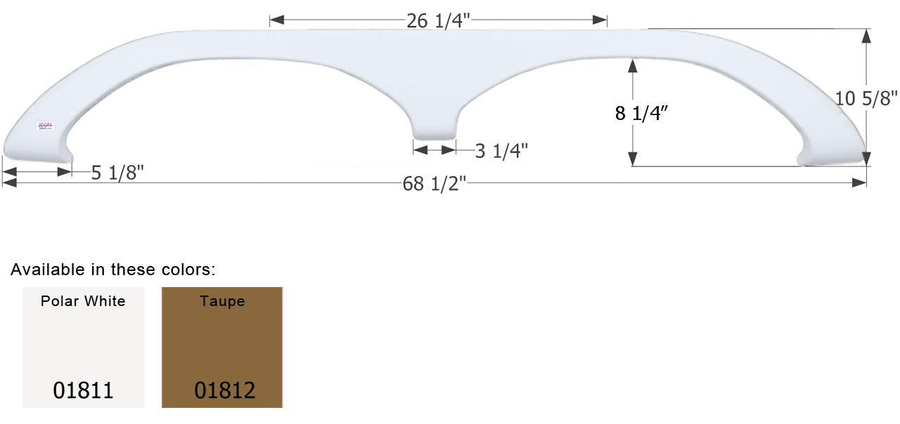 Fender Skirt ICON, Tandem, Fleetwood, FS1811, Taupe