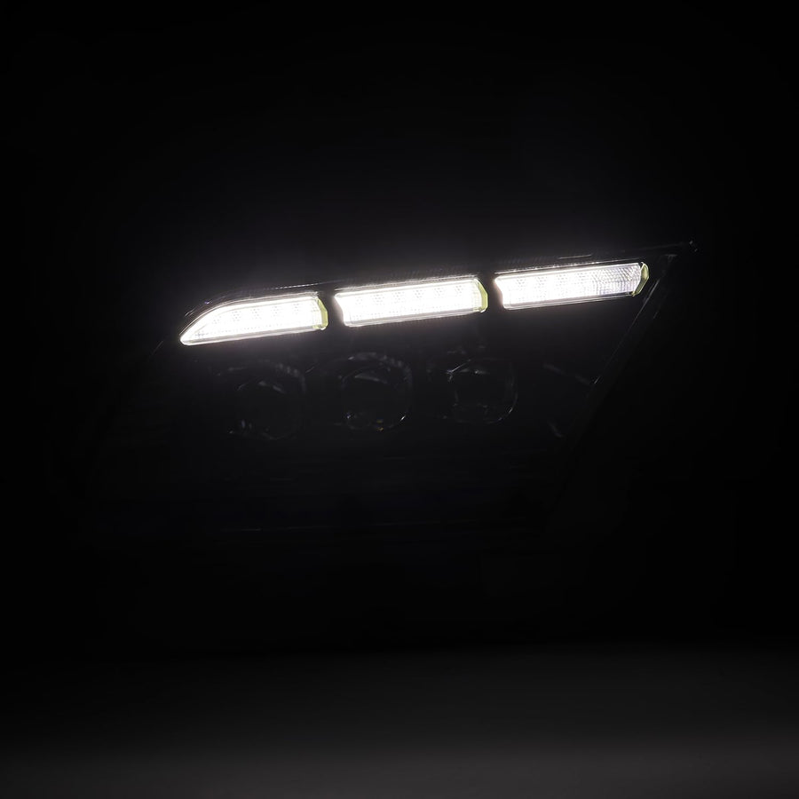 2013-2014 Ford Mustang AlphaRex LED Projector Headlights (NOVA-Series) - Alpha-Black