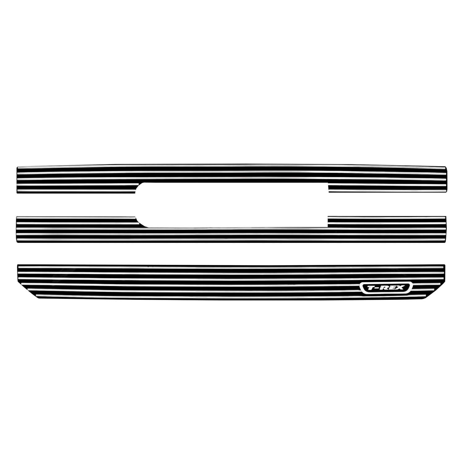 2016-2018 Sierra 1500 SLE T-Rex Grilles Laser Billet Grille, Polished, 3 Pc, Overlay - PN #6212130