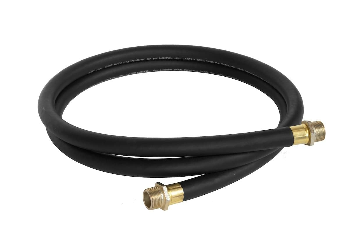 Fill-Rite 5/8" x 8' Hose for H058G9054 FR100 & FR5200 Series Pumps - Durable, Flexible Replacement Hose for Gasoline, Diesel, Kerosene, Biodiesel & Ethanol Blends, Black