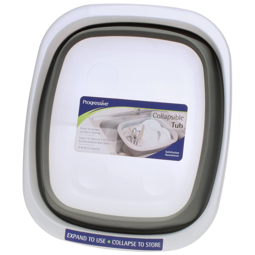 Collapsible PrepWorks Tub - Space-Saving, Foldable Utility Tub for Washing, Soaking, and Storage in Kitchen or Outdoors