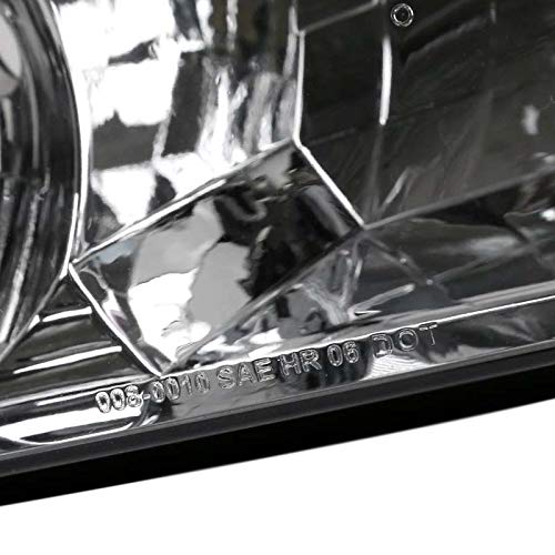 Chrome Headlights + Corner Lights SPEC-D TUNING Compatible with 2000-2001 Toyota Camry L+R Pair Head Light Lamp Assembly