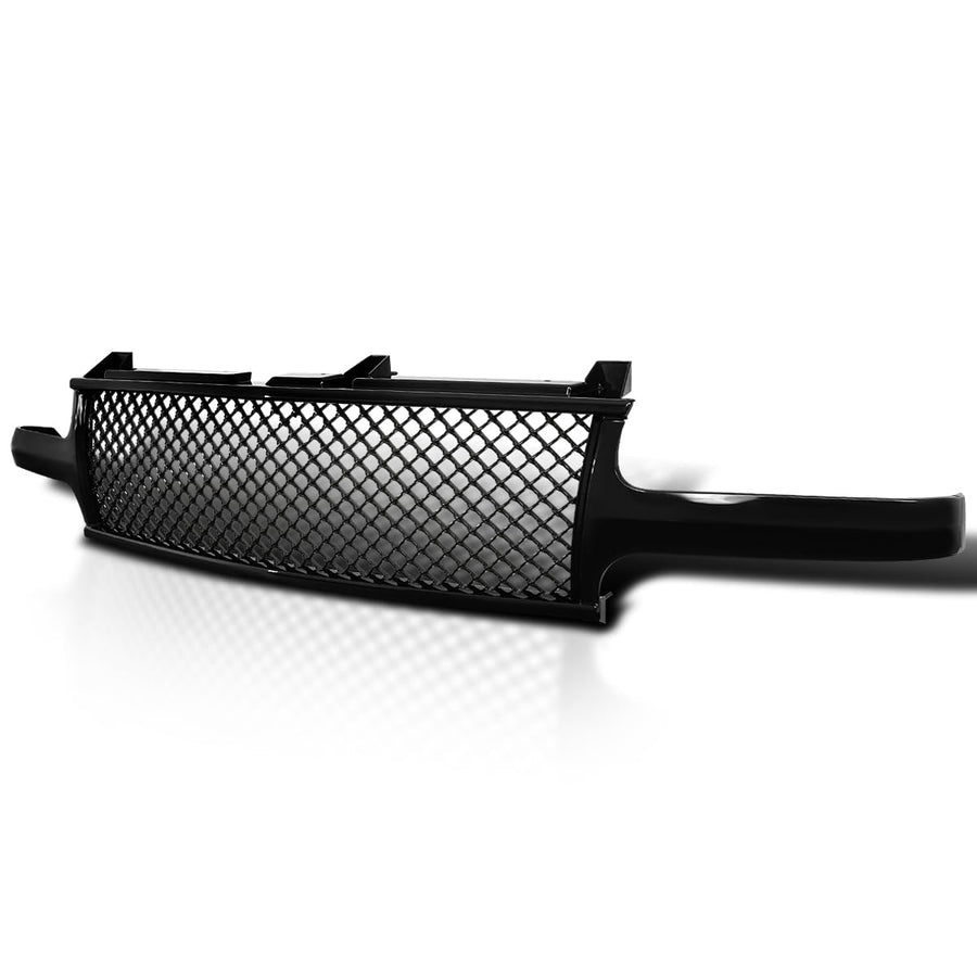 Honeycomb Mesh Glossy Black Front Hood Grille Spec-D Tuning Compatible with 1999-2002 Chevy Silverado, 2000-2006 Tahoe Suburban