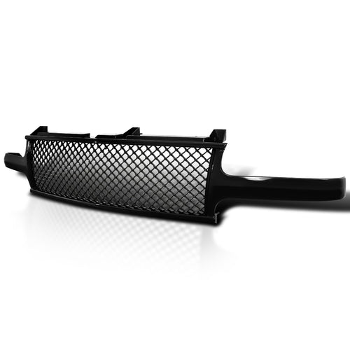 Honeycomb Mesh Glossy Black Front Hood Grille Spec-D Tuning Compatible with 1999-2002 Chevy Silverado, 2000-2006 Tahoe Suburban