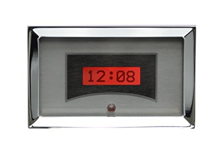 57 Chevy Dakota Digital Car Clock Gauge for VHX gauges only Silver Alloy Red Backlighting VLK-57C-S-R