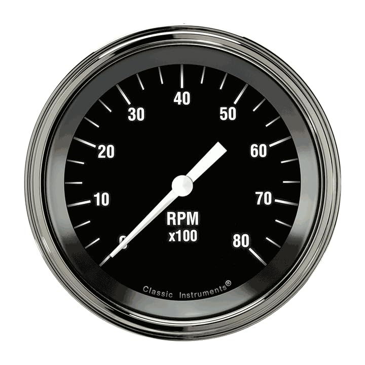 Hot Rod Classic Instruments HR80SLC Tachometer 8000 RPM 3In