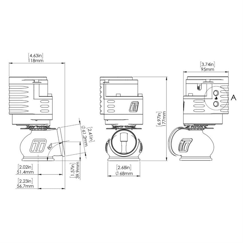 GenV Turbosmart Electronic ProGate50 Electronic External Wastegate
