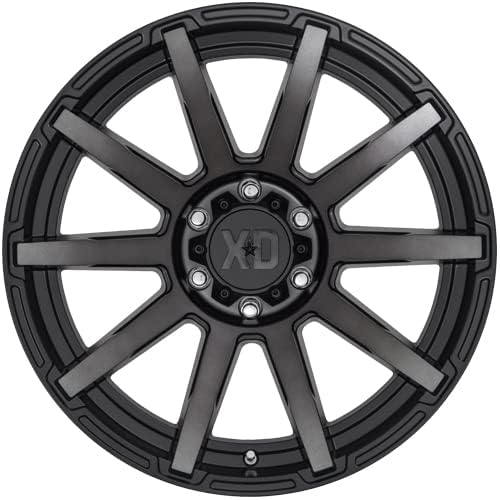 XD Wheels Outbreak Xd847 Satin Black with Gray Tint Wheel with Alloy Steel (18 x 9. inches /5 x 78 mm, 0 mm Offset)
