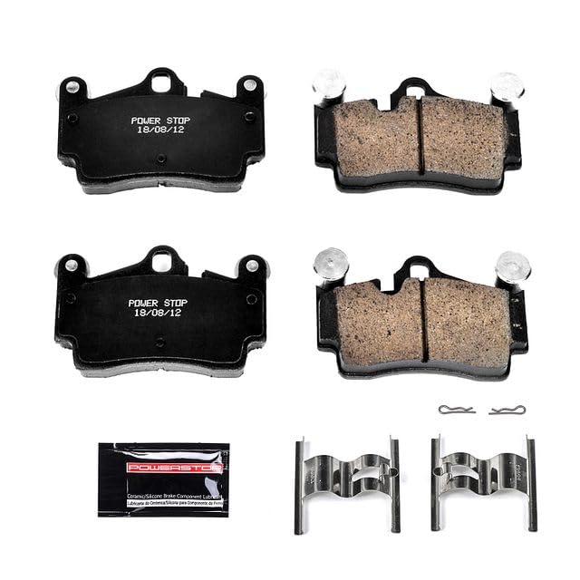 Power Stop Z23-978 Z23 Evolution Sport Carbon Fiber Infused Ceramic Brake Pads with Hardware For Audi Q7, Porsche Cayenne, VW Touareg [Model Specific]