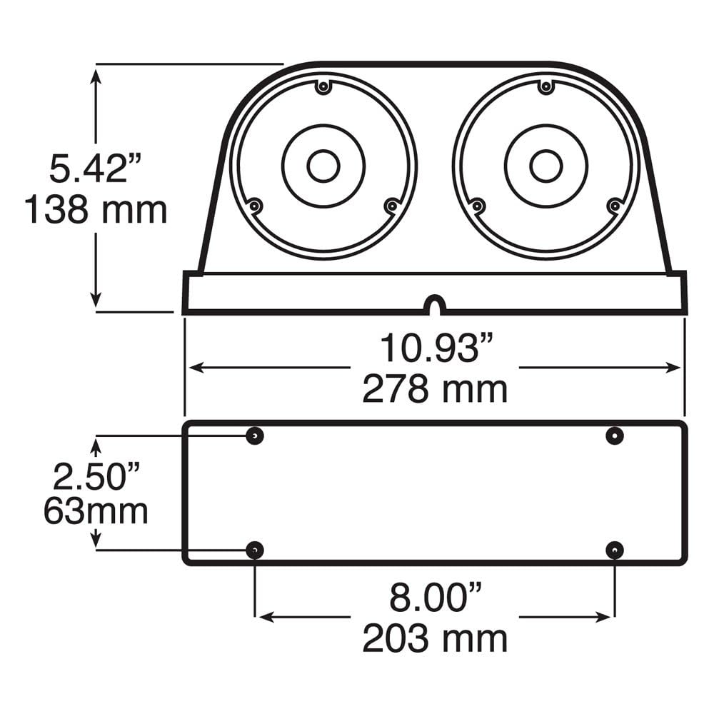 Led Peterson Mfg 318R Stop/Turn/Tail, & Warninglight