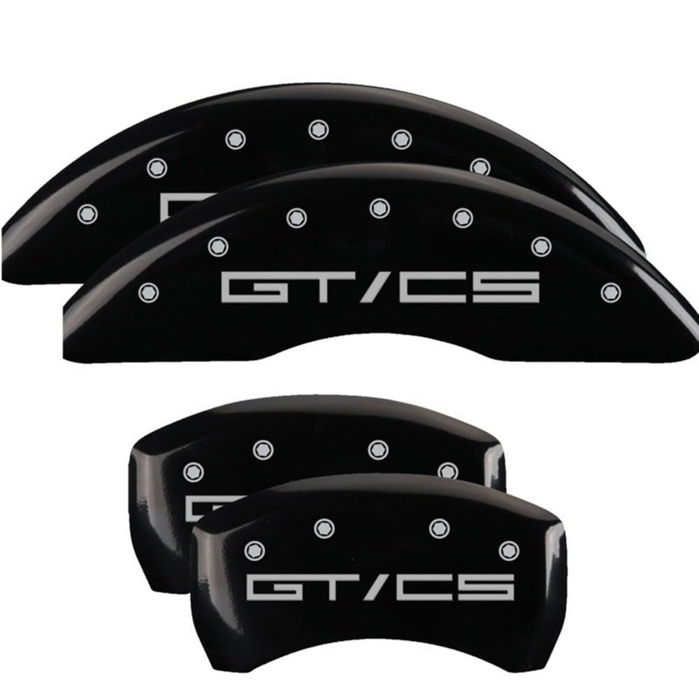 Mustang GT/CS MGP Caliper Covers 10201SGTCBK Black Powder Coat Finish, Silver Characters, Set of 4