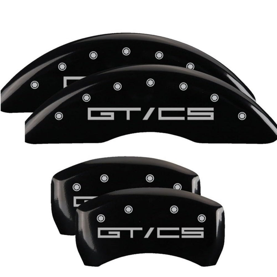 Mustang GT/CS MGP Caliper Covers 10201SGTCBK Black Powder Coat Finish, Silver Characters, Set of 4