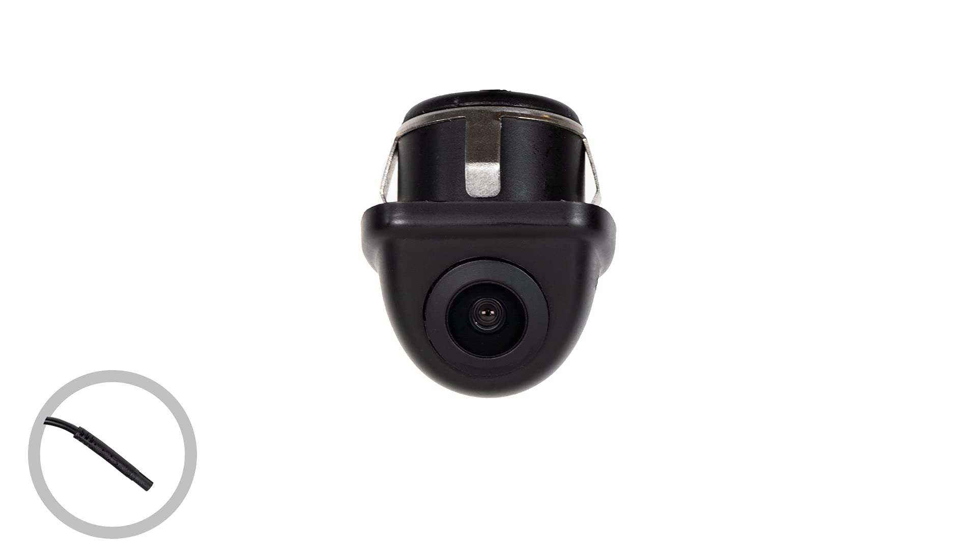 Backup/Front Lip Camera RYDEEN CM-LIP4, Waterproof, NightVision CMOS Sensor, ABS Casing, Spring Mount, Include a Hole Saw, OEM Style, Reverse Trigger, for Cars, Trucks, SUVs, RVs, Vans (Black)