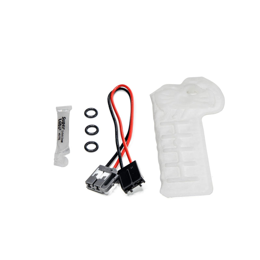 340lph DeatschWerks Compact Fuel Pump with Out Clips w/ 9-1061 Install kit (9-1061)