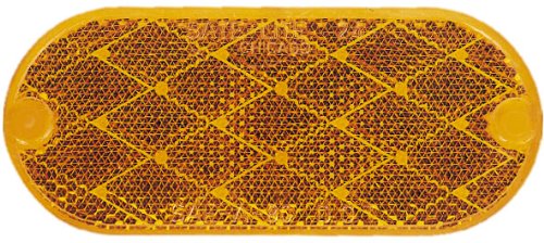 Amber PM V480A Oval Stick-on Reflectors 2 Count