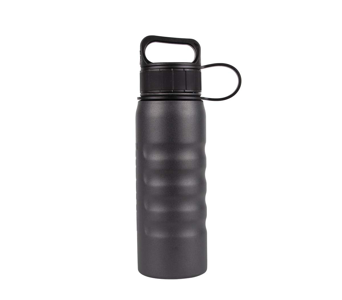 20 oz Grizzly Grip Water Bottle | Vacuum Insulated | Stainless Steel with Insulated Lid | For Gym Women Men Beach Camping Hiking Fishing Hunting Sports | Charcoal